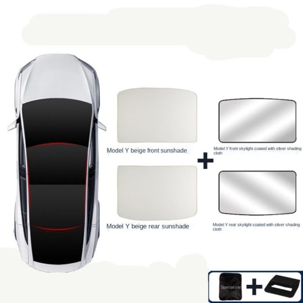 Solskjermer Tak Solskjerm BEIGE MODELL Y MODELL Y beige model Y-model Y