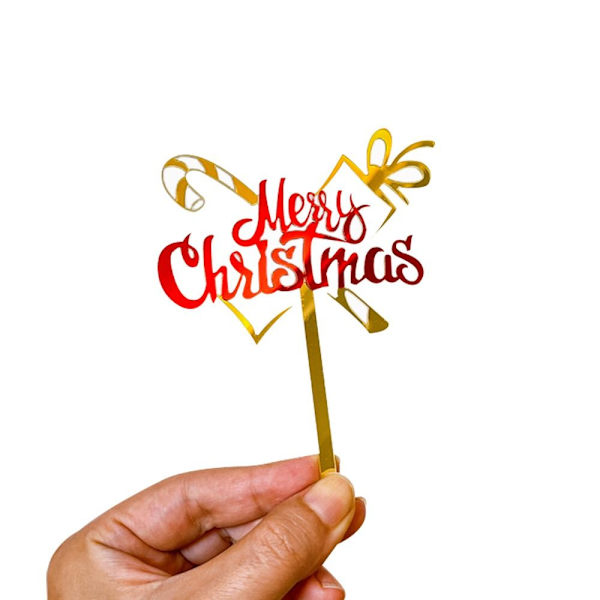 5 STK Akryl Merry Christmas Tree Cake Topper A