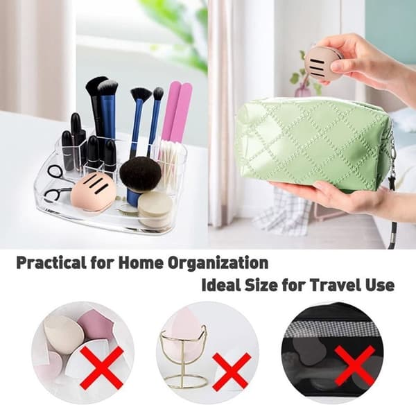 Makeup Beauty Sponge Case Makeup Box GRÅ Gray