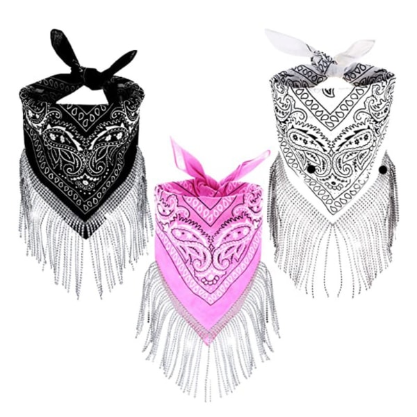 Huvudsjal Paljetter Scarf SVART Black