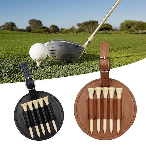 Golf Tee Bag Golf Tee Oppbevaringsveske BRUN brown