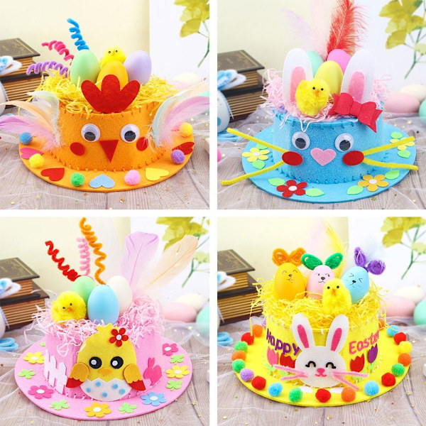 Påsk Hat Kit Bunny Egg Material Kit GUL yellow