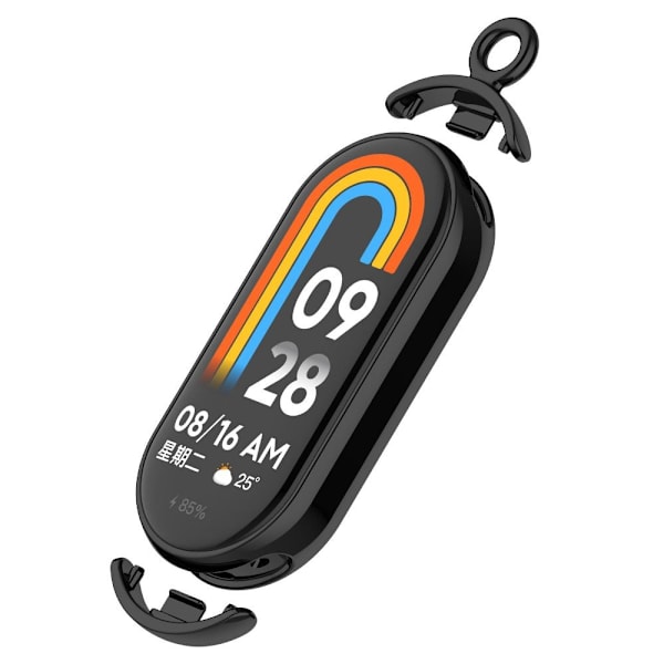 1 pari watch liitin Rannekkeen hihnasovitin MUSTA Black Connector&Chain-Connector&Chain