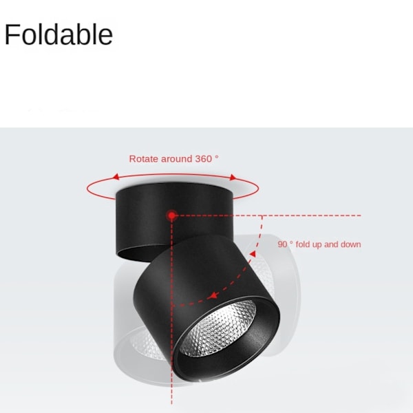 Spot LED Spots Lampe SORT 10W KALDT LYS 10W KALDT LYS black 10W Cold Light-10W Cold Light