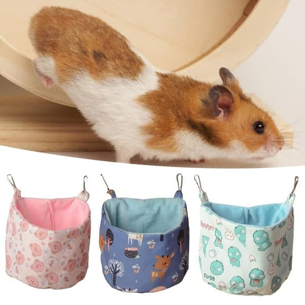 Hamster Hängmatta Marsvin Sovsäck BLÅ Blue