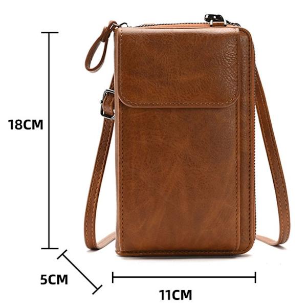 Clutch Wallet Crossbody nahkalaukku PUNAINEN Red