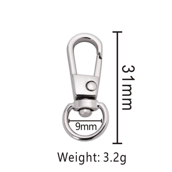 10 kpl Metal Snap Hook Traction Soljet PRONSSI Bronze