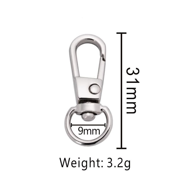 10 stk Metal Snap Hook Trækspænder GULD Gold