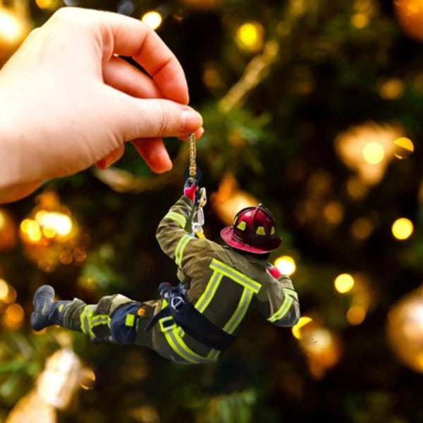 2 stk Firefighter Pendant Bil Pendant nøglering I I I