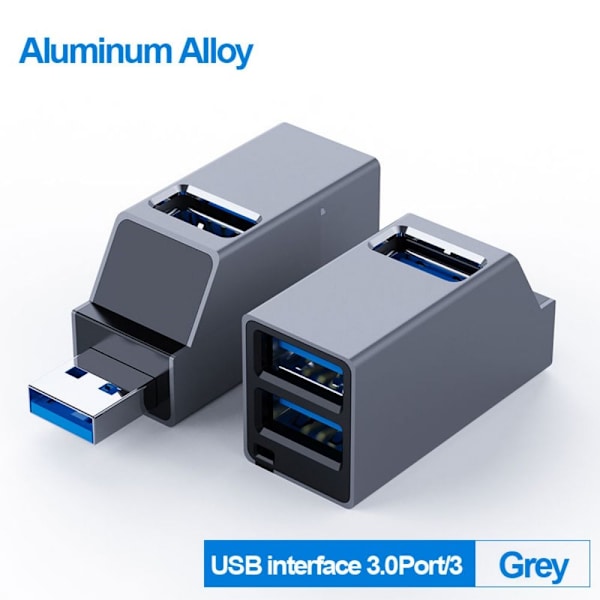 USB keskitin Type-C -jakaja USB keskitin HARMAA USB -keskitin HARMAA USB HUB Grey