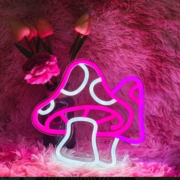 Mushroom Neon Light Svamp Neonskylt B B B