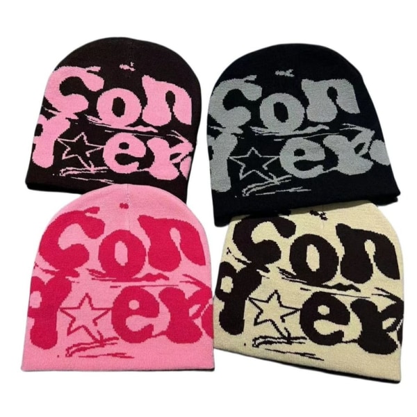 Stickad mössa Beanie Bonnet ROSA pink