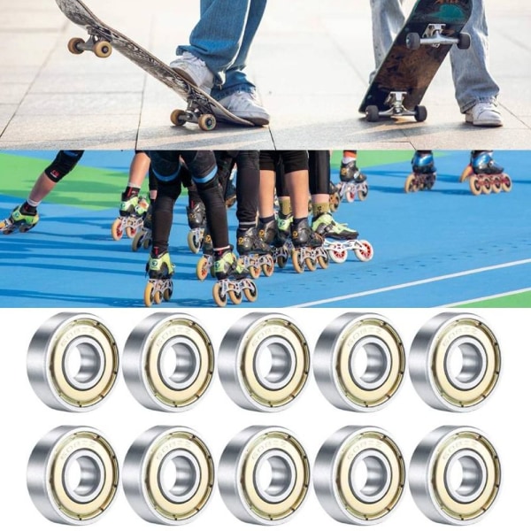 10st skateboardlager dubbelskärmade kullager 608ZZ 608ZZ
