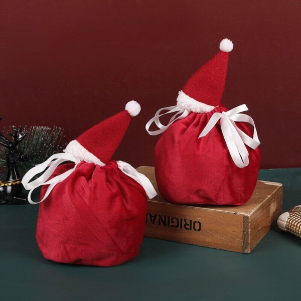 Julgodispåsar Draw String Godispåsar 6ST 6ST 6pcs