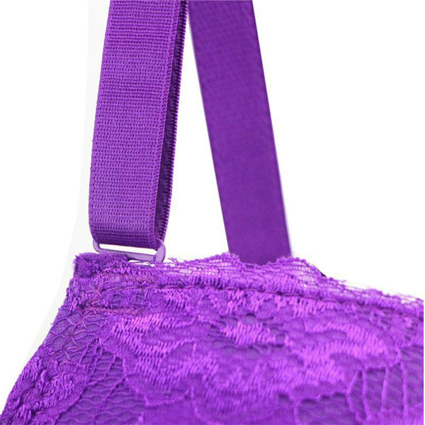 Damunderkläder Blommig BH SVART 36B 36B black 36B-36B