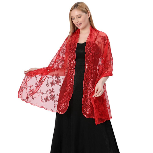 Aftenkjoler Sjal Lady Cape Wraps RØD RØD Red