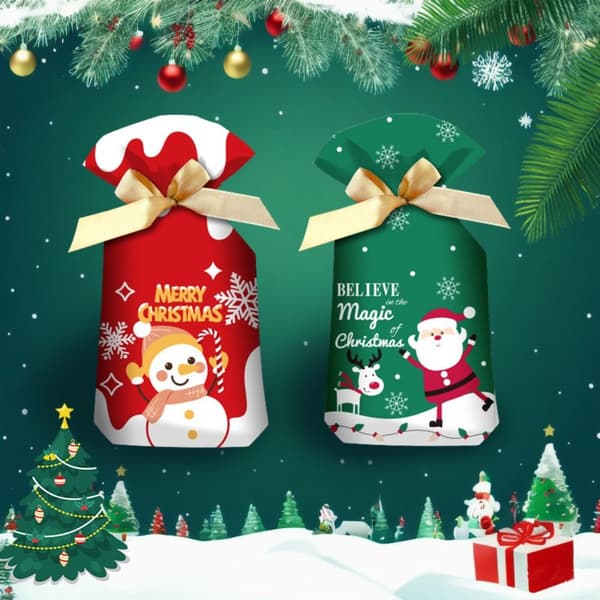 50 st julgodispåsar Xmasförpackningspåsar C C C