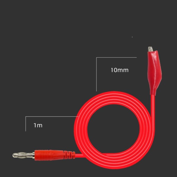 2 ST Bananplugg till krokodilklämma Testbly krokodilklämma