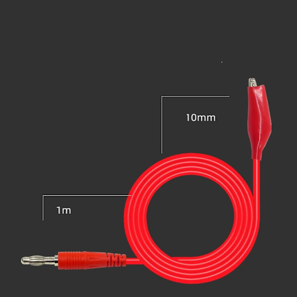 2 STK Bananstik Til Alligator Clip Test Bly Krokodille Clip