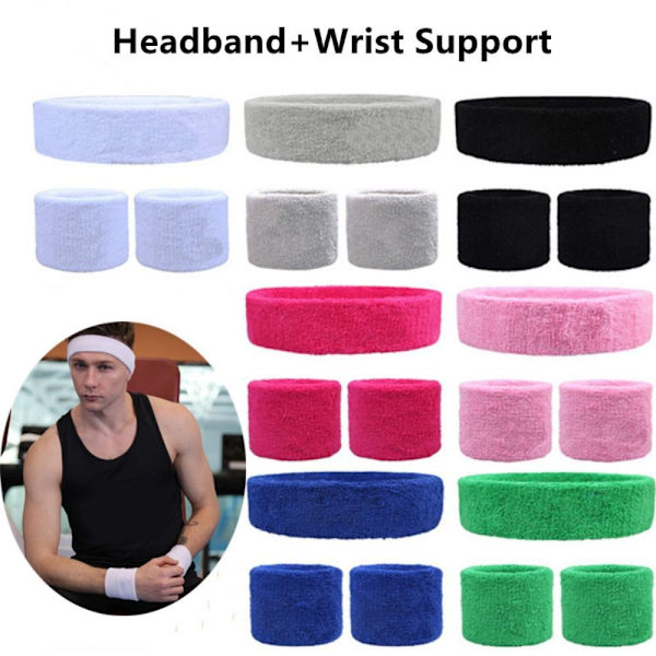 3stk/sæt Wrist Guards Sports pandebånd LYSGRÅ Light Gray