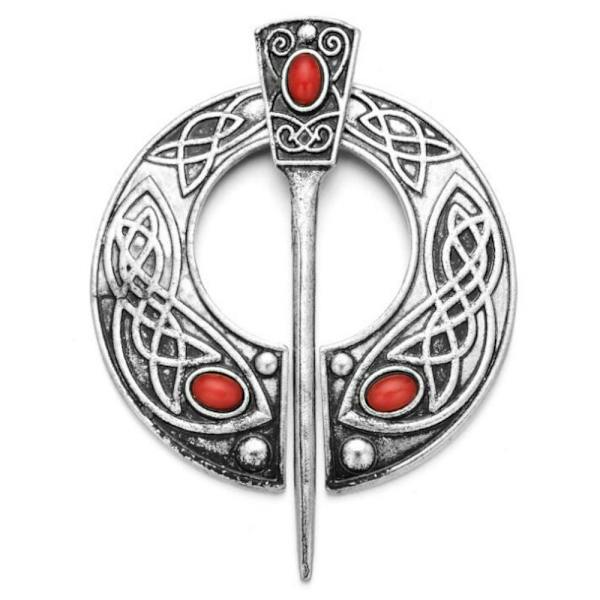 Viking Brosch Scarf Brosch SILVER STYLE-4 STYLE-4 Silver Style-4-Style-4
