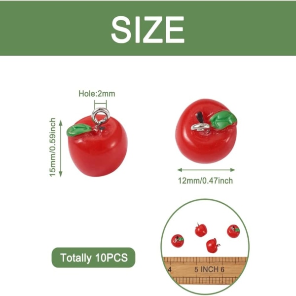 10st röda äpple fruktberlocker frukthängen Länkar
