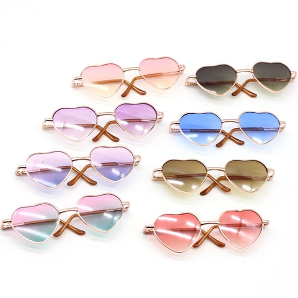 Cute Heart Frame Plush Doll Eyeglasses 2 2 2