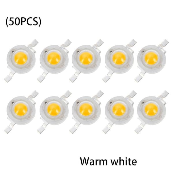 50 st LED-lamppärlor 1W 2W 3W VIT 2W 2W white 2W-2W