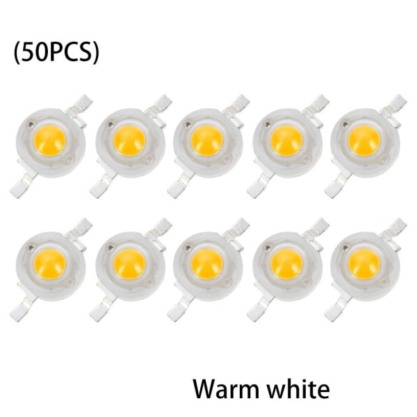 50 STK LED lampeperler 1W 2W 3W HVID 2W 2W white 2W-2W