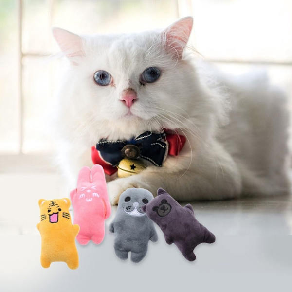 4 Stk Pet Legetøj Katte Bide Legetøj GUL GUL Yellow