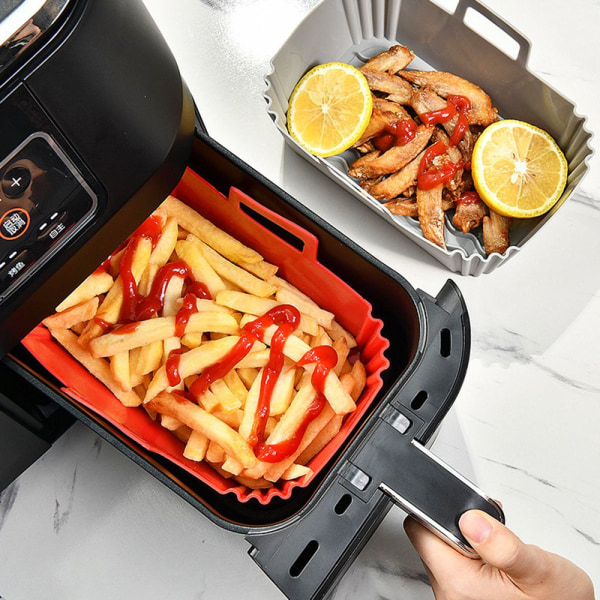 Rektangel silikongryte For Ninja Air Fryer SVART black