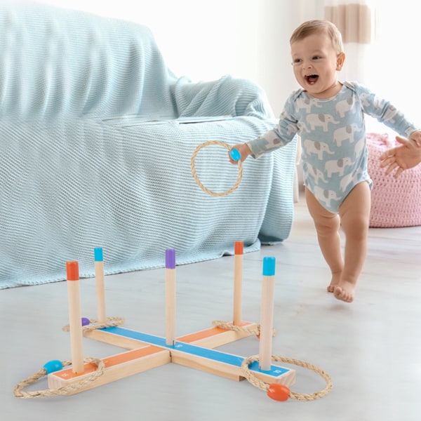 Kastring leksak Montessori Game Wood Ferrule Game 1set