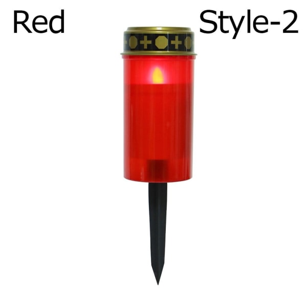 Solar Grave Light Plæne Light RØD STYLE-2 STYLE-2 Red Style-2-Style-2