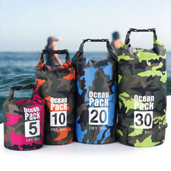 Vattentät torrväska strandbadväskor River Ocean ryggsäck Rose 30L