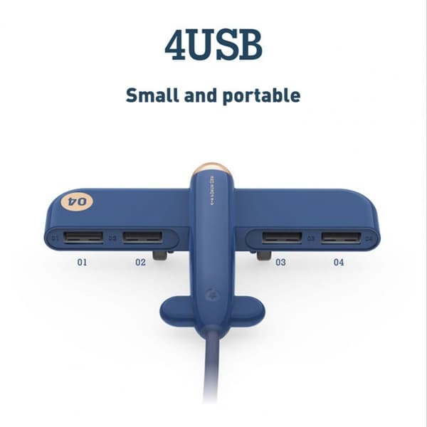 USB Hub USB Splitter HVIT white