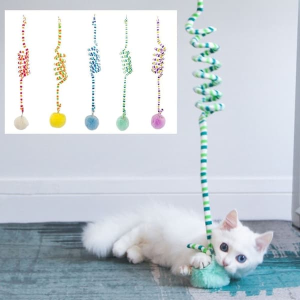 2st Scratch Rep Cat Stick Interactive Cat Hängande leksak ORANGE Orange