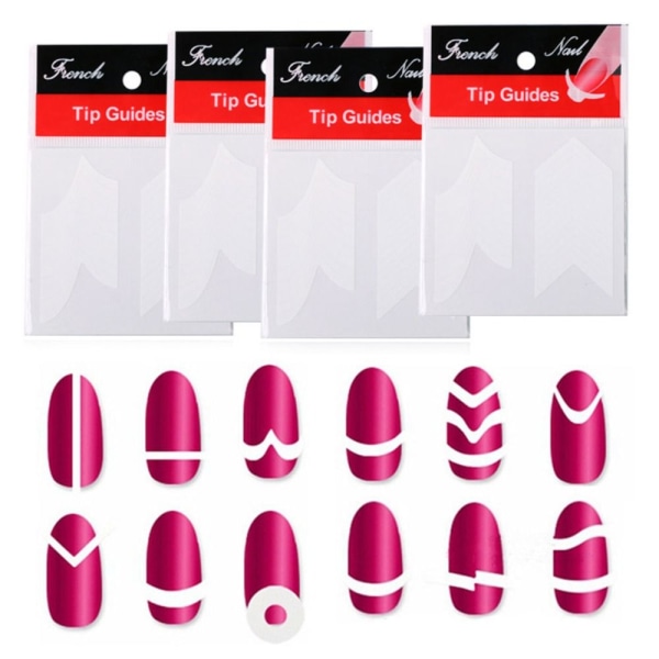 50 stk fransk negleklistremerke Nail Enhancement STYLE-10 STYLE-10 Style-10