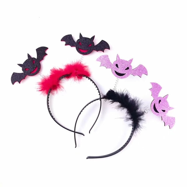 3 kpl Halloween-hiusnauha lepakon pään PURPURIA Purple