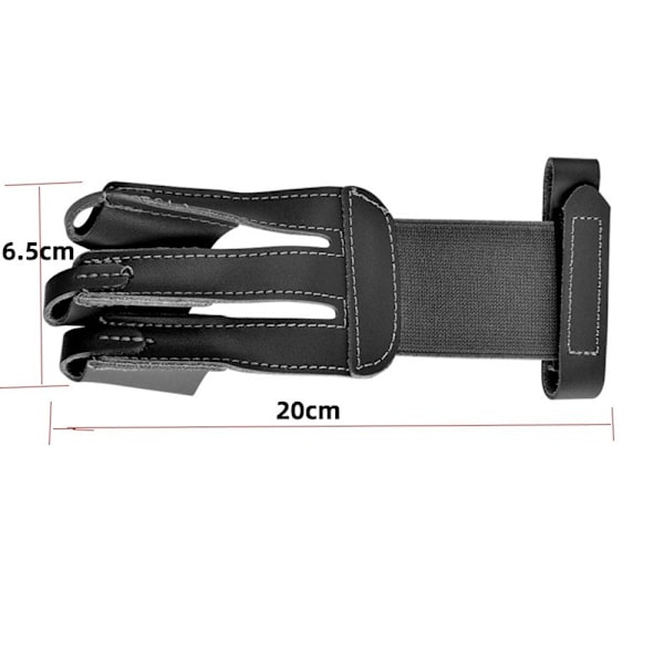 Bueskydningshandsker 3 Finger Tab Guard SORT Black