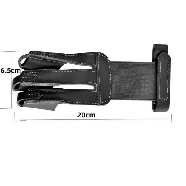 Bueskytingshansker 3 Finger Tab Guard SORT Black