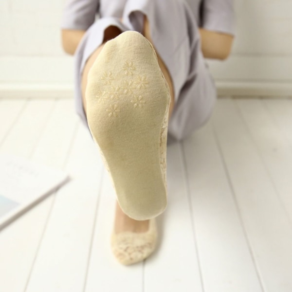 Blonder Båtsokker Dame Invisible Sokker NAKEN nude