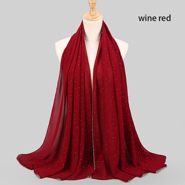 Hovedtørklæde Satin Bandana VINRØD wine red