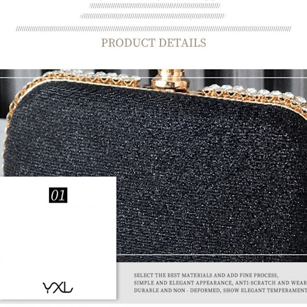 Evening Party Bag Evening Clutch Väskor CHAMPAGNE champagne