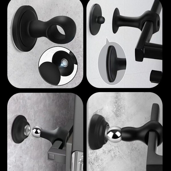 Dørstopper Gulvholder SORT black