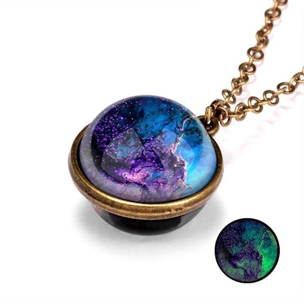 3 STK Glow Planet Halskjede Galaxy Chain B B B