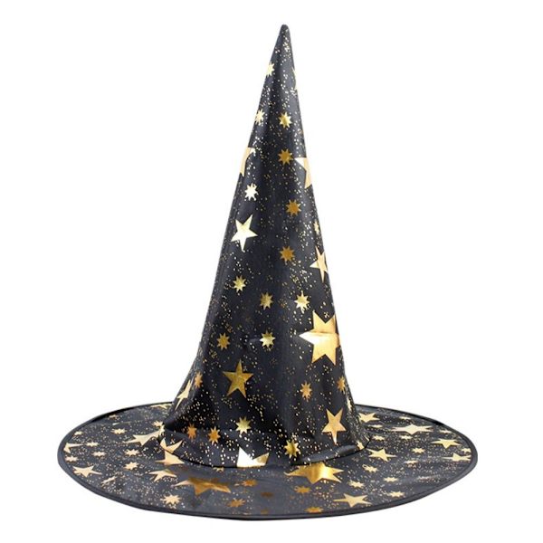 Halloween Witch Hat laskostettu Wizard hattu 7 7 7