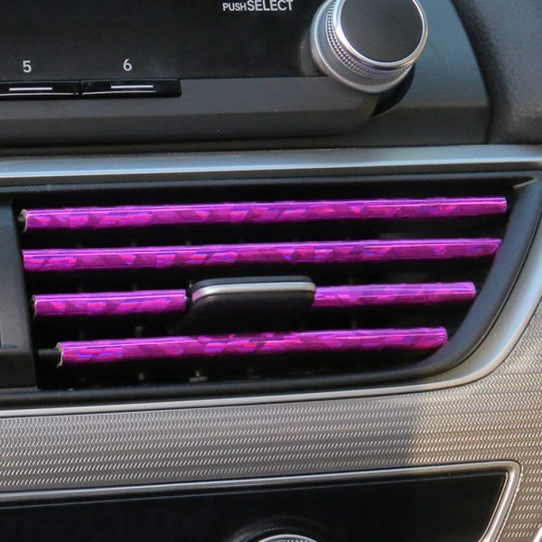 Bil Luftkonditionering Ventiler Dekorativa Strips LILA purple