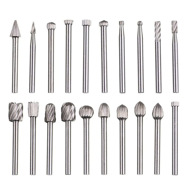 Drill Bits Sett Rotary Burr Tool GULL 20STK gold 20pcs