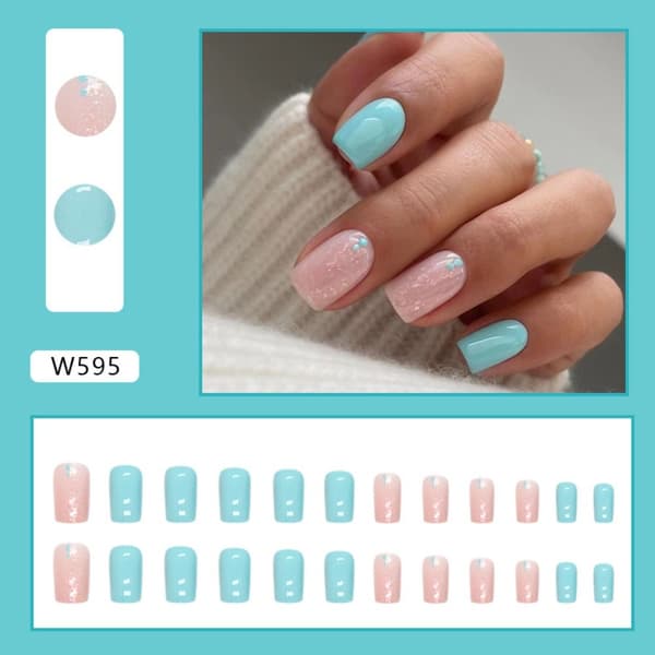 24stk False Nails Long Square W599 W599 W599