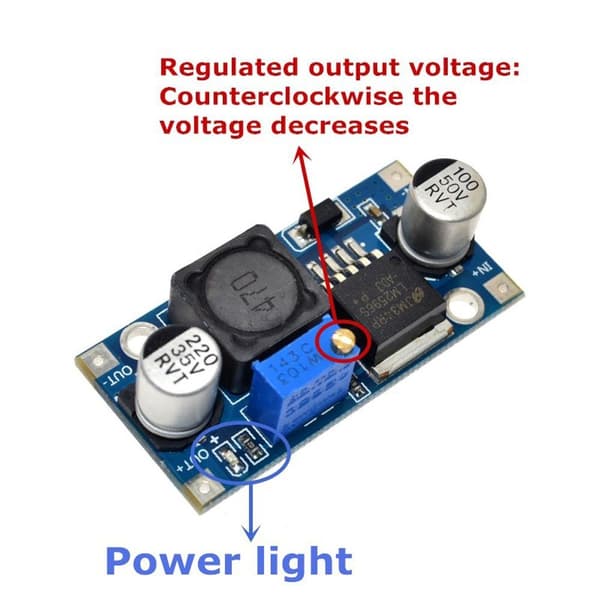 4 stk. Step Down Modul LM2596 Buck Modul